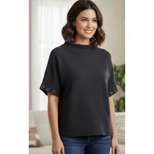 Ivy Ridge Knit Nautical Navy Blue Blouse Tunic Polyester Very Warm Size small